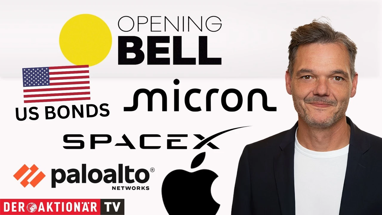Opening Bell: Steigende Renditen belasten Wall Street; Micron Technology, Palo Alto Networks, SpaceX, Apple im Fokus