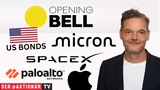 DowJones: Opening Bell: Steigende Renditen belasten Wall Street; Micron Technology, Palo Alto Networks, SpaceX, Apple im Fokus