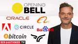DJ Industrial Average: Opening Bell: Wall Street startet uneinheitlich; Krypto‑IPO Gemini, Circle, Bullish, Oracle, Adobe, Tesla, Baidu, Alibaba im Fokus