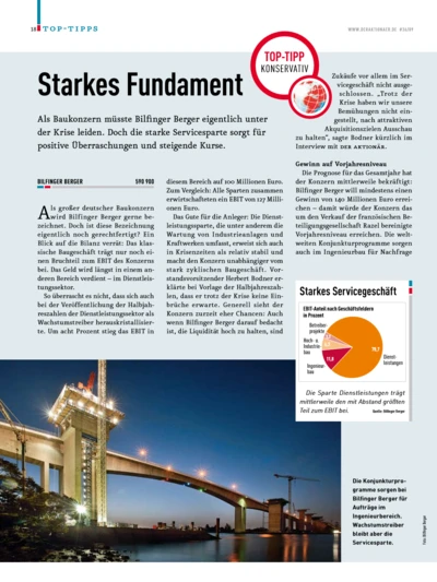 Bilfinger Berger: Starkes Fundament