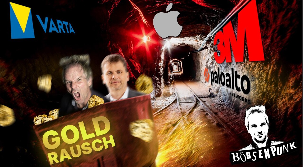 Börsenpunk: Goldrausch - Welche Aktie gehört ins Depot? Apple: Ist der Tech-Konzern am Ende? Varta, 3M, Palo Alto, Frosta im Check