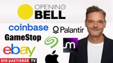 DJ Industrial Average: Opening Bell: Wall Street startet schwächer; Bitcoin, Coinbase, Apple, Micron Technology, Ebay, Seagate im Fokus