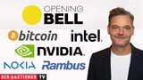DJ Industrial Average: Opening Bell: Wall Street startet schwächer; Bitcoin, Qualcomm, Nvidia, Rambus, Intel im Fokus 