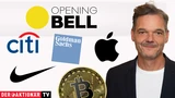 Infront DowJones: Opening Bell: Wall Street startet im Plus; Bitcoin, Nike, Goldman Sachs, Citigroup, Apple im Fokus