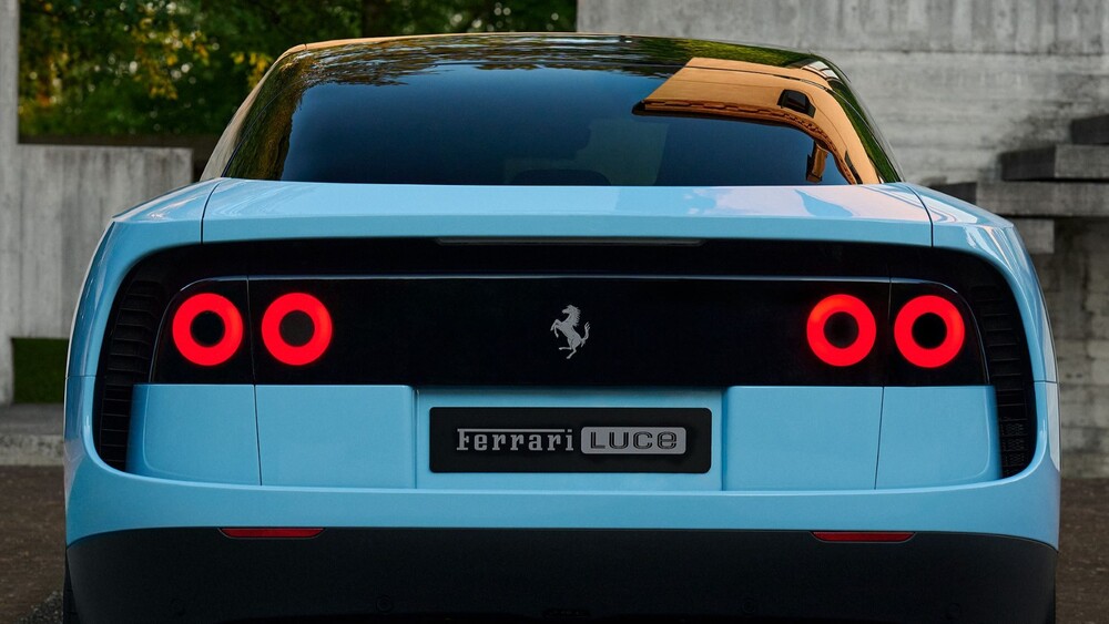 Das Heck des neuen Elektro-Ferrari "Luce"