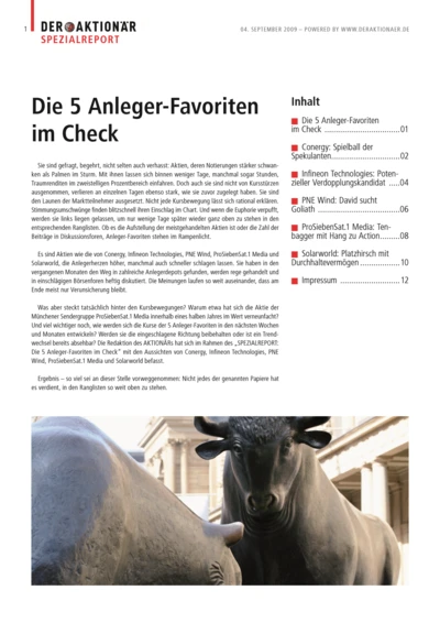 Die 5 Anleger-Favoriten