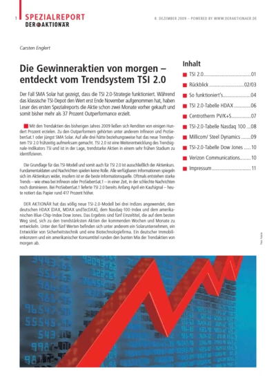 Trendsystem TSI 2.0: Die 5 neuen Gewinner-Aktien für 2010