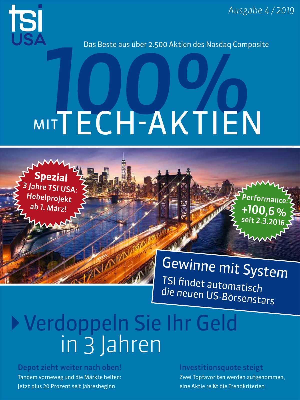 TSI USA: Depot 100 Prozent im Plus – jetzt wird gekauft!