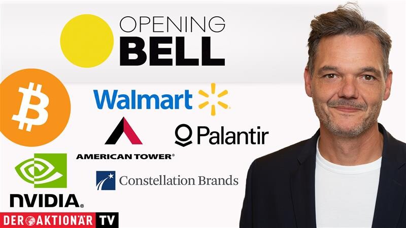 Opening Bell: Zoll-Schock belastet Wall Street; Bitcoin, Rohöl, Gold, General Motors, Walmart, Target,  Nvidia, Palantir, American Tower im Fokus