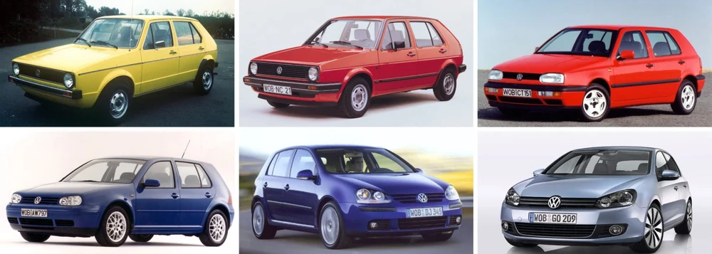 50 Jahre: VW Golf im Zeitverlauf