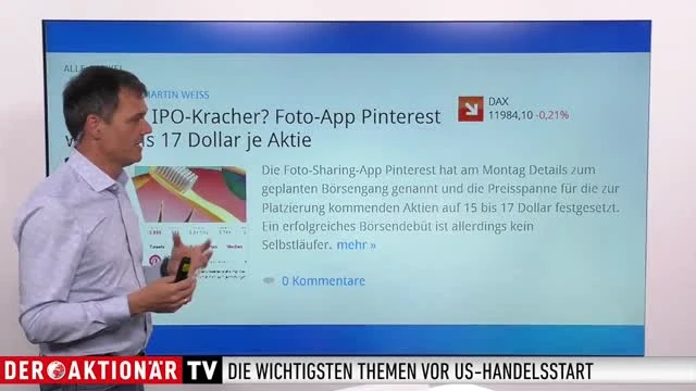 Wall Street Marktbericht: Dow leicht im Minus erwartet; Ölpreise über GD200, Aktien im Fokus: JP Morgan, Pinterest, Boeing, Tesla, Netflix, Snap, Twitter, China-Aktien