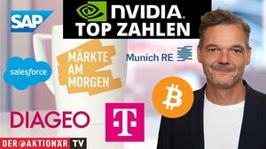 Märkte am Morgen: DAX startet ohne Schwung; Bitcoin, Nvidia, Salesforce, MunichRe, Deutsche Telekom, Diageo, Nordex im Fokus  