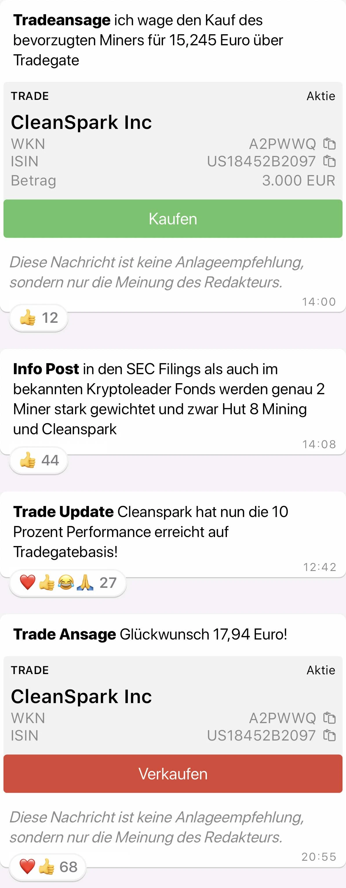 Trading-Stream CleanSpark