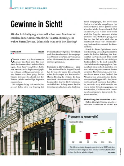 Commerzbank: Gewinne in Sicht!