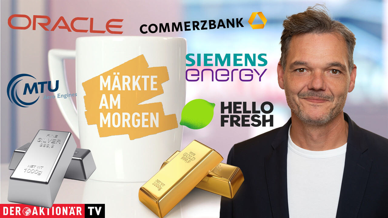 Märkte am Morgen: DAX zum Wochenstart mit kleinem Minus; Gold, Silber, Amazon, Oracle, MTU, Commerzbank, Unicredit, Siemens Energy, HelloFresh, DWS im Fokus