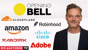 Opening Bell: Kurzer Handelstag; Robinhood, Amazon, Cisco Systems, Cloudflare, Adobe, Sandisk im Fokus