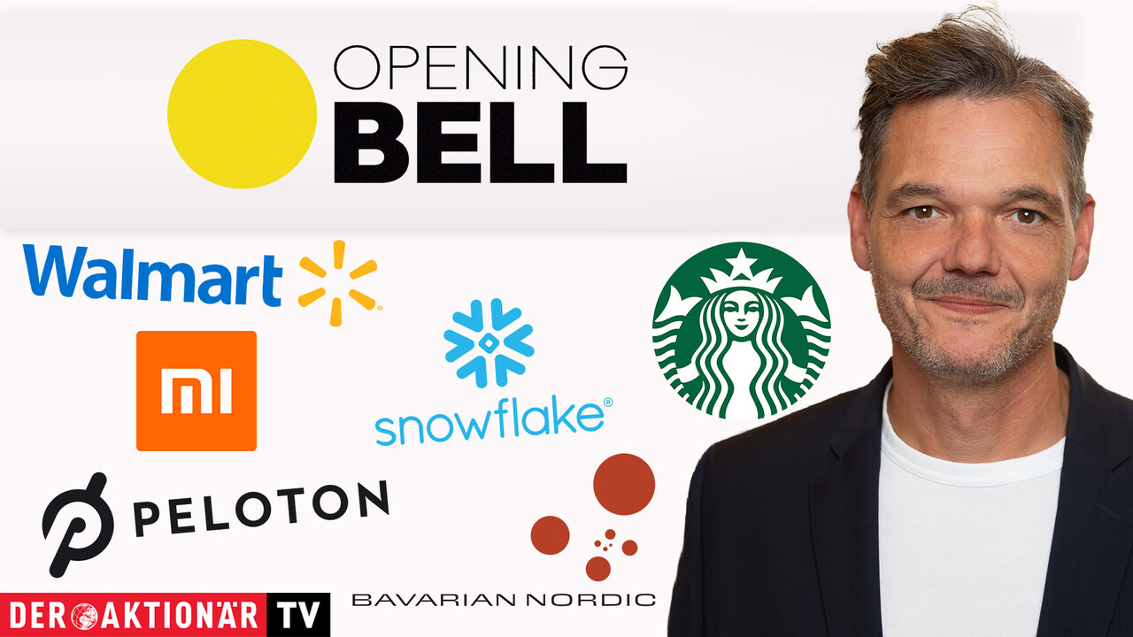 Opening Bell: Wall Street wartet auf Jackson Hole; Walmart, Snowflake, Peloton, Bavarian Nordic, Xiaomi im Fokus