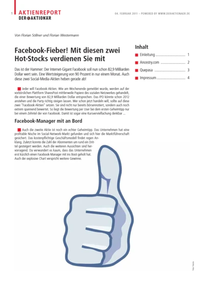 Facebook-Fieber! Mit diesen zwei Hot-Stocks verdienen Sie mit