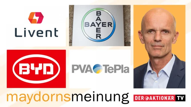 Maydorn: Bitcoin, S&P 500, PayPal, Bayer, Nordex, PVA TePla, Varta, Peloton, Tesla, BYD, Lithium