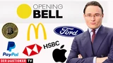 Bitcoin: Opening Bell: Bitcoin, HSBC, Ford, Apple, McDonald's, PayPal, Pfizer, BP