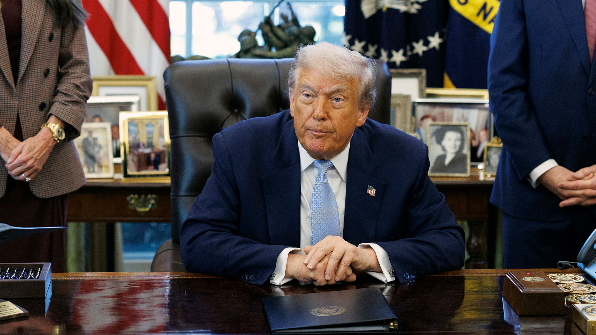 Sensationelle Ankündigung! Zündet Donald Trump persönlich die Kursrakete bei Nvidia? (Foto: Newscom/WILL OLIVER/picture alliance/dpa)