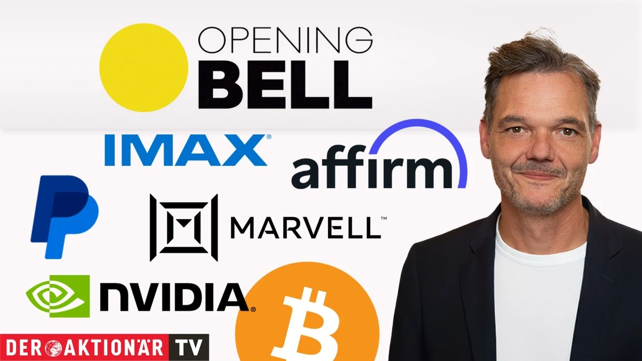Opening Bell: Wall Street vor Warsh‑Rede ohne Impulse; Bitcoin, Öl, Silber, PayPal, Nvidia, Affirm Holdings, Salesforce, Imax, Marvell Technology im Fokus