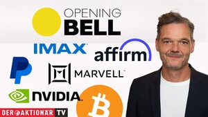 Opening Bell: Wall Street vor Warsh‑Rede ohne Impulse; Bitcoin, Öl, Silber, PayPal, Nvidia, Affirm Holdings, Salesforce, Imax, Marvell Technology im Fokus 