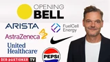 DJ Industrial Average: Opening Bell: Wall Street startet im Plus; AstraZeneca, PepsiCo, Fuelcell Energy, Arista Networks. Unitedhealth, Nike im Fokus