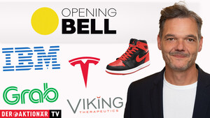 Opening Bell: Wall Street startet uneinheitlich; Tesla treibt Tech‑Aktien an; Enphase, Grab, Boeing, Nike, IBM im Fokus 