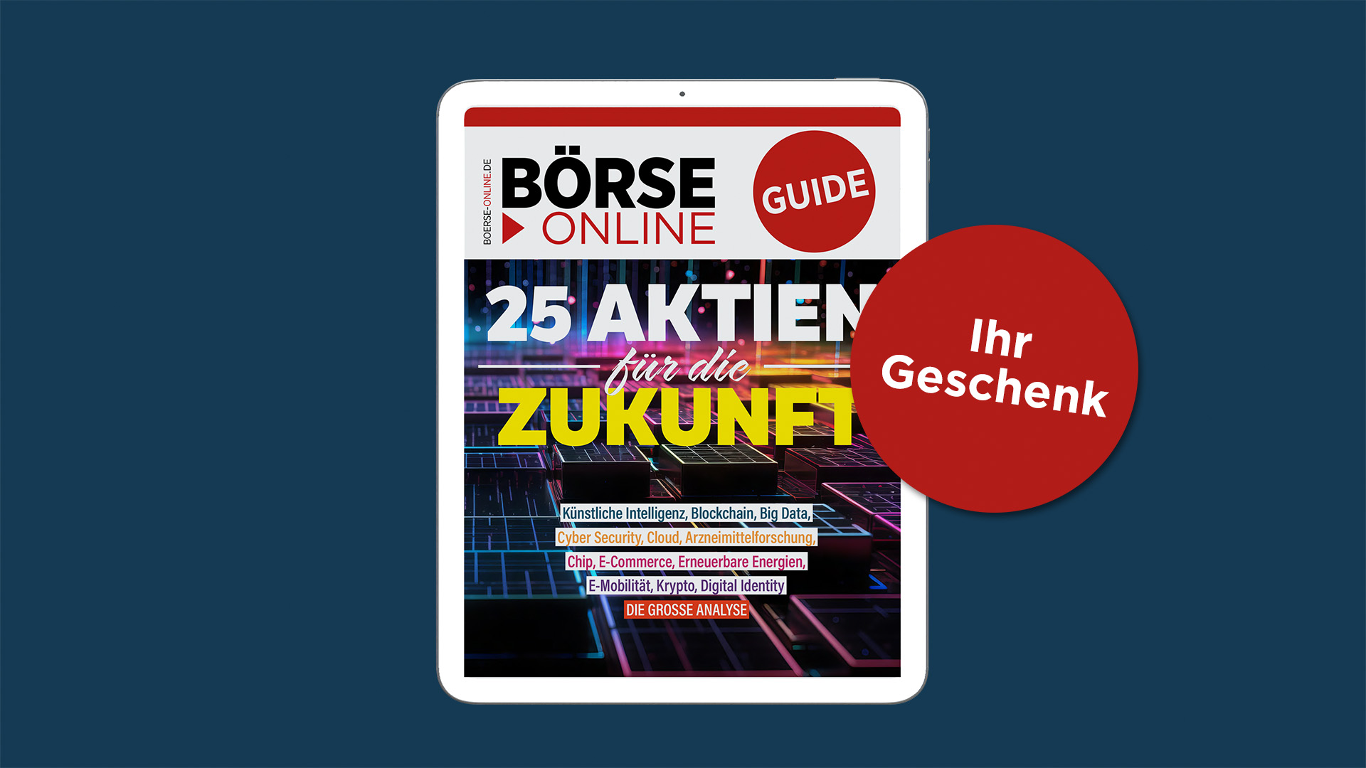 Die 25 besten Aktien für die Zukunft – jetzt im kostenlosen BÖRSE&#8209;ONLINE&#8209;GUIDE lesen (Foto: Finanzen Verlag)