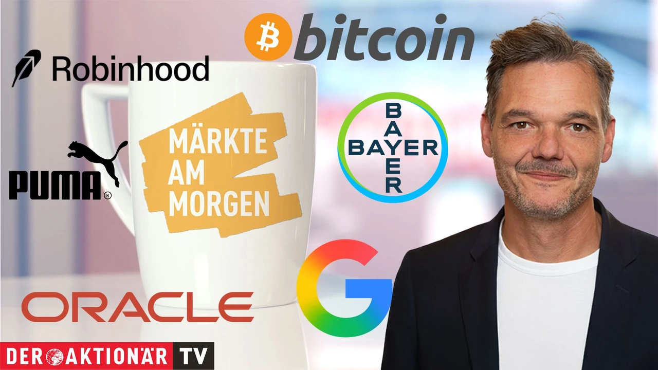 Märkte am Morgen: DAX startet behauptet in zweite Wochenhälfte; Bitcoin, S&P 500, Alphabet, Robinhood, Oracle, DAX, Bayer, Puma, Vonovia, Dt. Börse im Fokus