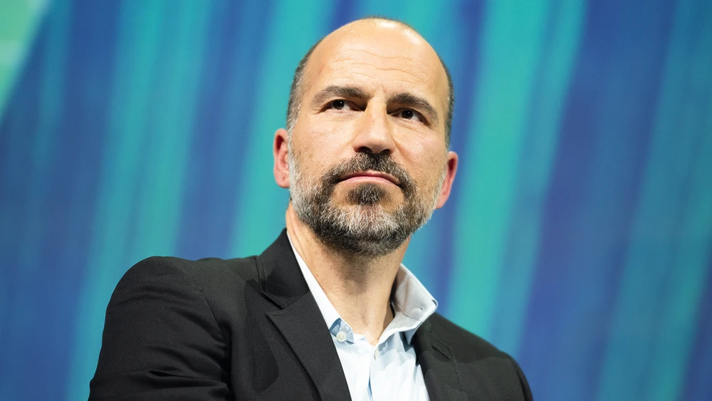 Uber-CEO Dara Khosrowshahi bei einer Pressekonferenz auf der VIVA Technology (Vivatech)