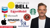 DowJones: Opening Bell: Wall Street baut Vortagesgewinne aus; Amazon, Apple, Starbucks, Chipotle Mexican Grill, Novo Nordisk, ExxonMobil, Chevron im Fokus