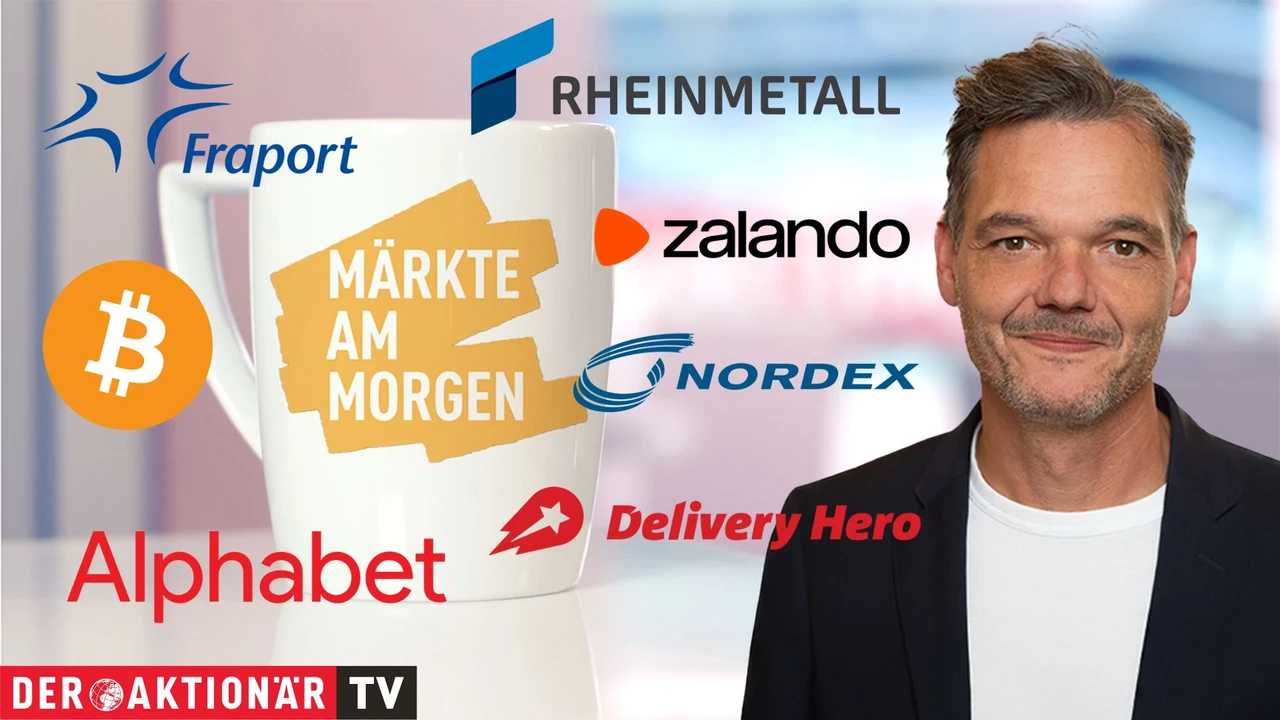 Märkte am Morgen: Zinssorgen drücken DAX weiter ins Minus; Bitcoin, Alphabet, Zalando, Fraport, Delivery Hero, Nordex im Fokus