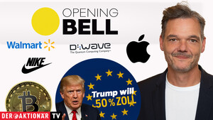 Opening Bell: Wall Street weitet Verlustserie nach Zoll‑Hammer aus; Bitcoin, Apple, Nike, Walmart, Ross Stores, D‑Wave Quantum, IonQ im Fokus 