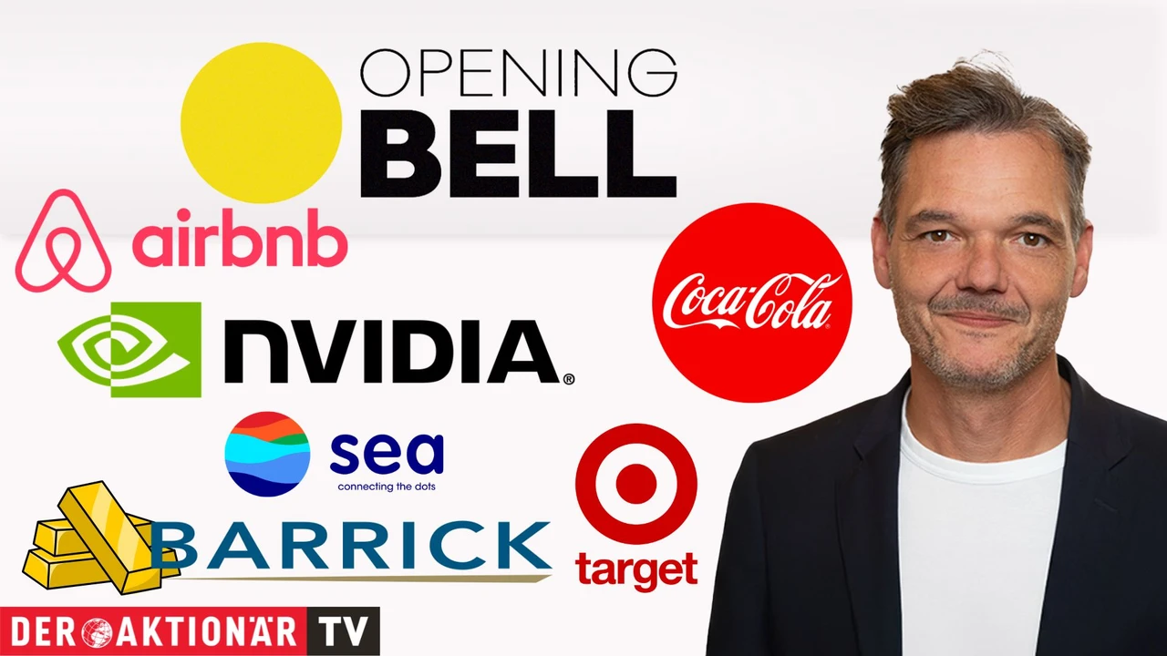 Opening Bell: Wall Street startet im Plus; Nvidia, Barrick, Coca‑Cola, Amgen, Sea, Moderna, AirBnB, Target im Fokus