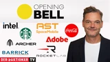 DowJones: Opening Bell: Wall Street startet mit leichtem Minus; Intel, Barrick Mining, Coca‑Cola, Adobe, Starbucks, Archer Aviation, AST Space Mobile, Rocket Labs im Fokus