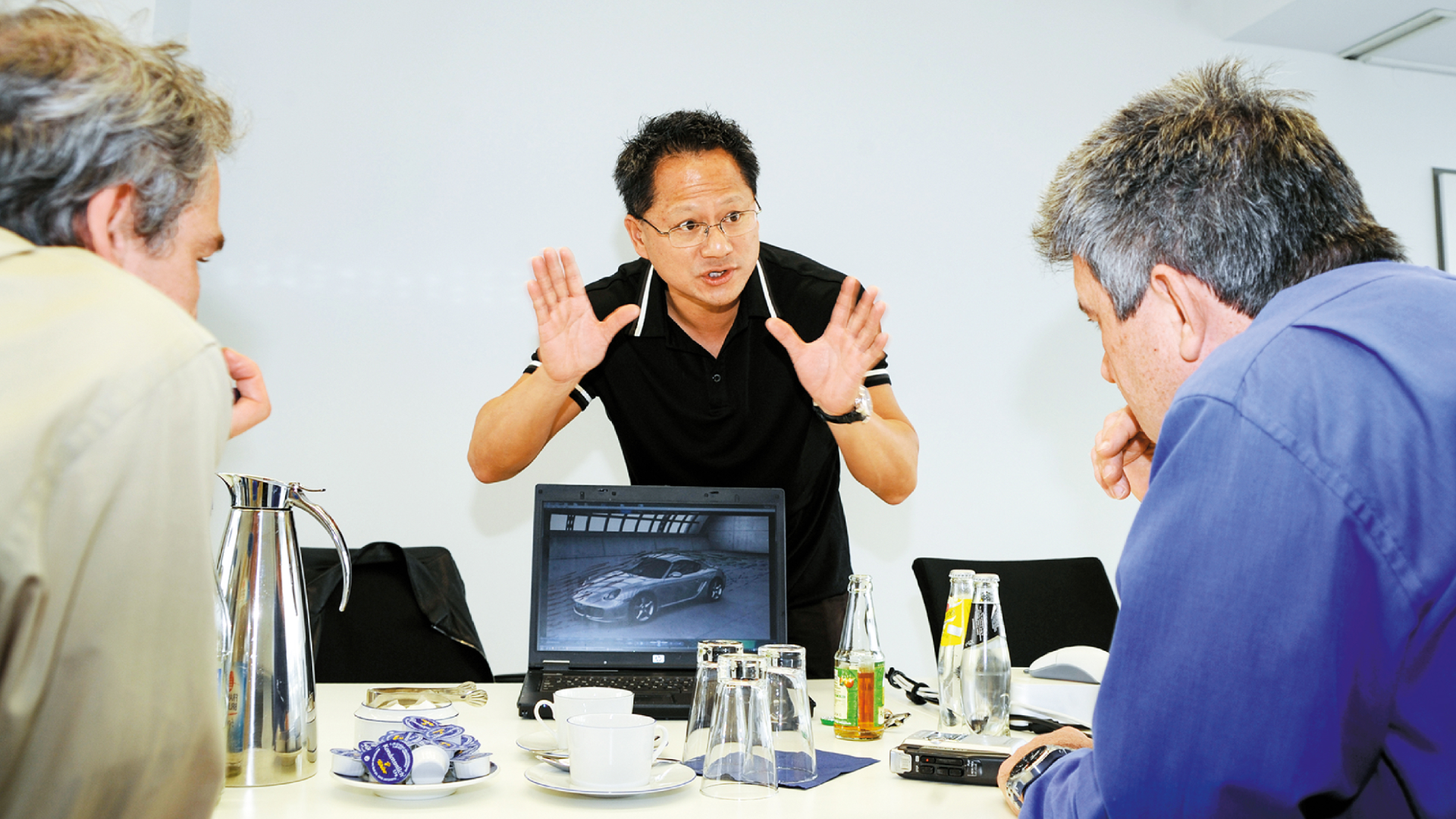 Jensen Huang bei BÖRSE ONLINE: Als Nvidia noch 26 Cent kostete  (Foto: Julian Mezger/Börsenmedien)
