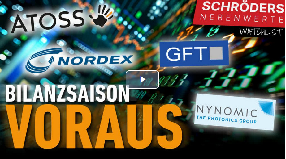 Schröders Nebenwerte-Watchlist: Nynomic, ATOSS Software, GFT Technologies, Nordex – Zahlen im Fokus