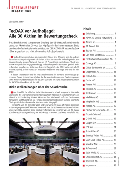 TecDAX vor Aufholjagd