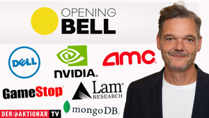 Opening Bell: Moderate Gewinne zum Wochenauftakt; Nvidia, AMD, Dell, Salesforce, GameStop, MongoDB im Fokus 