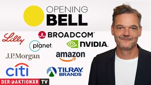 Opening Bell: Dow Jones steigt nach Rekord weiter; Nvidia, Eli Lilly, Planet Labs, Tilray, Broadcom im Fokus 