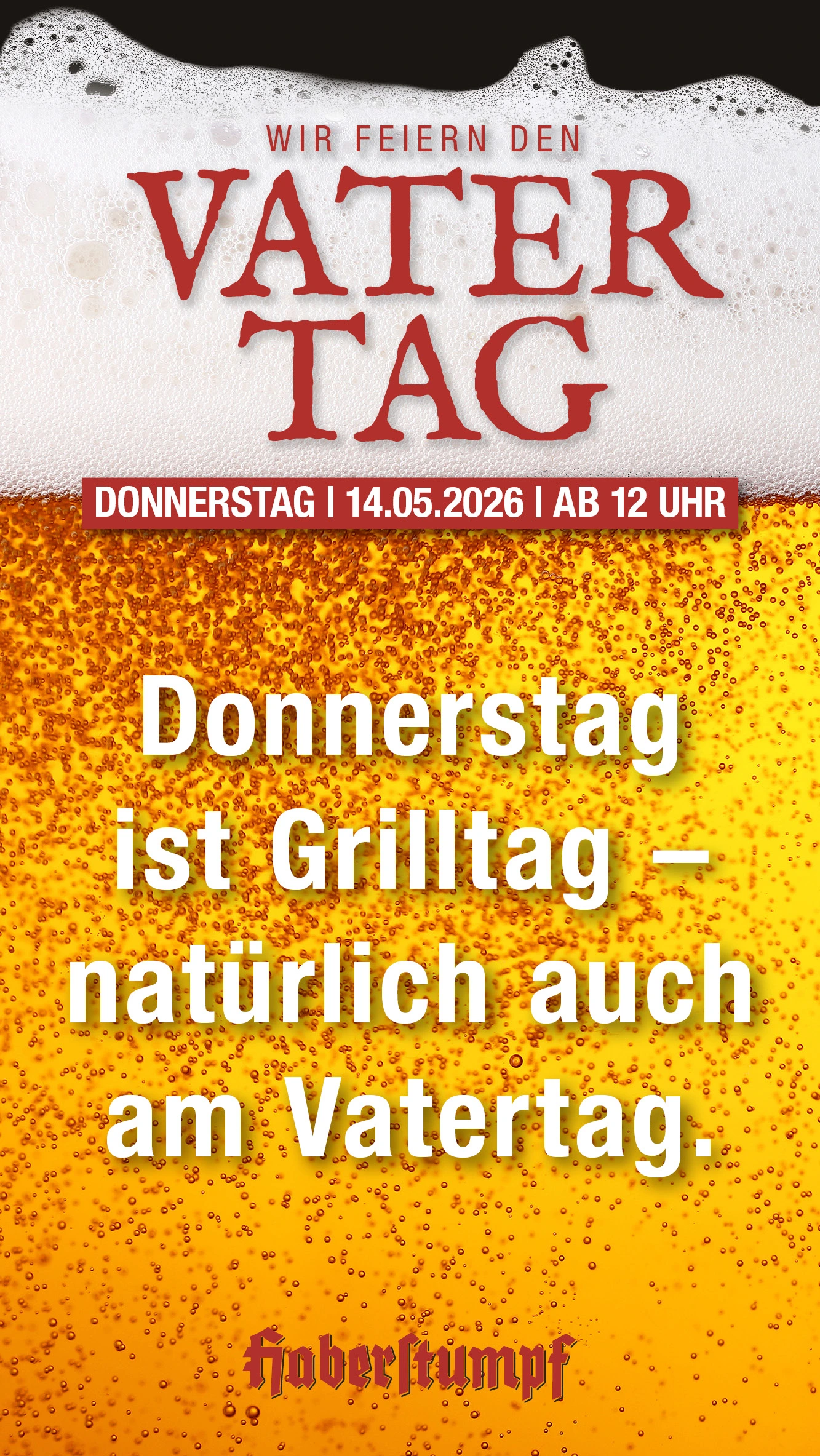 VATERTAG AM 14. MAI 2026 IN TREBGAST