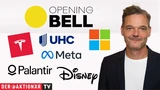 DJ Industrial Average: Opening Bell: Wall Street startet im Plus; UnitedHealth, Palantir, Disney, Tesla, Meta, Microsoft im Fokus