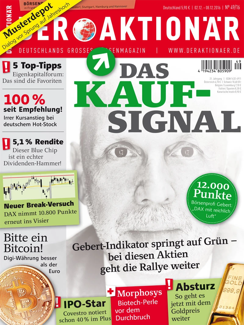 Das Kaufsignal: Gebert-Indikator springt auf Grün - bei diesen Aktien geht die Rallye weiter +++ Morphosys: Biotech-Perle vor dem Durchbruch +++ Absturz: So geht es jetzt mit dem Goldpreis weiter