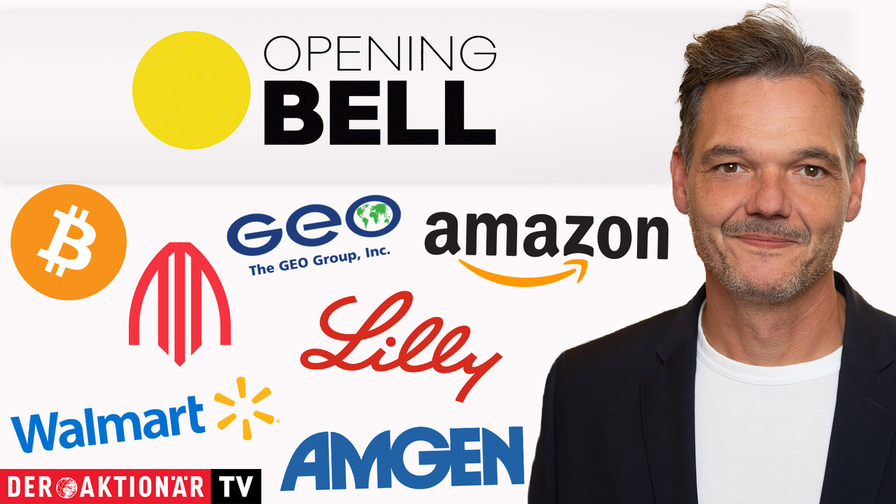 Opening Bell: Wall Street nach Rekordjagd uneinheitlich; Bitcoin, Amgen, Eli Lilly, Geo Group, Amazon, Ebay, Walmart, Archer Aviation im Fokus