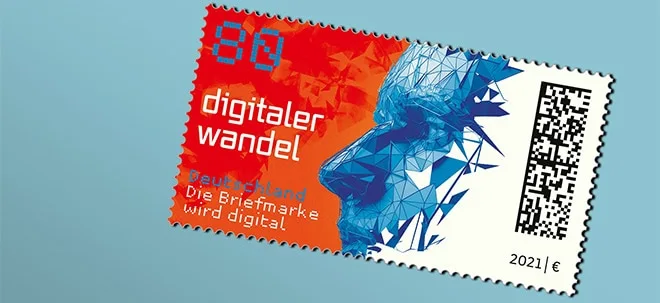 Gibt's ab sofort: Diese Briefmarke kann mehr als Sie denken! (Foto: Börsenmedien AG)