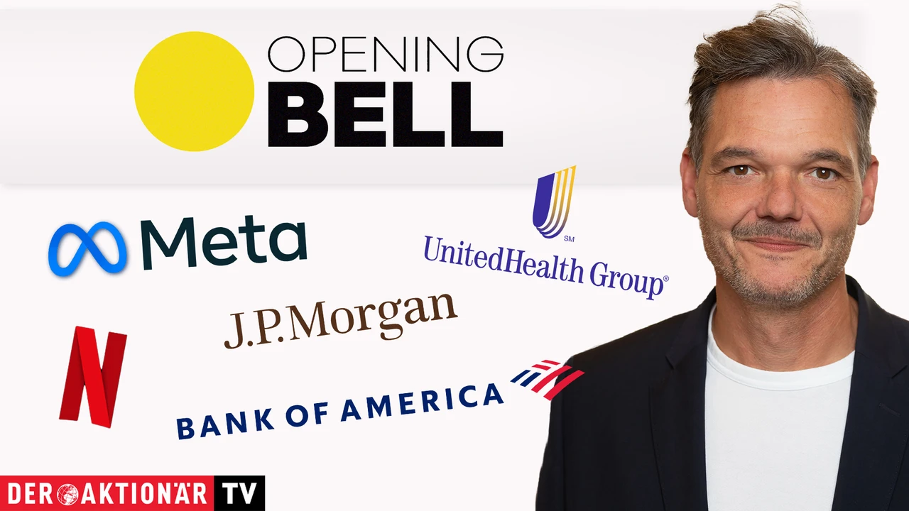 Opening Bell: Inflationsdaten stützen Dow Jones; Bank of America, Wells Fargo, JPMorgan, Citigroup, Netflix, UnitedHealth im Fokus