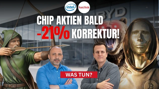 Vorsicht! Weitere Korrektur erwartet! BYD, Robinhood, SanDisk, Intel, Bitcoin