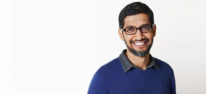 Google&#8209;Chef Sundar Pichai: Seine Gefährten, seine Gegner (Foto: Börsenmedien AG)